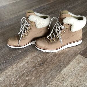 Cole Haan suede taupe boots